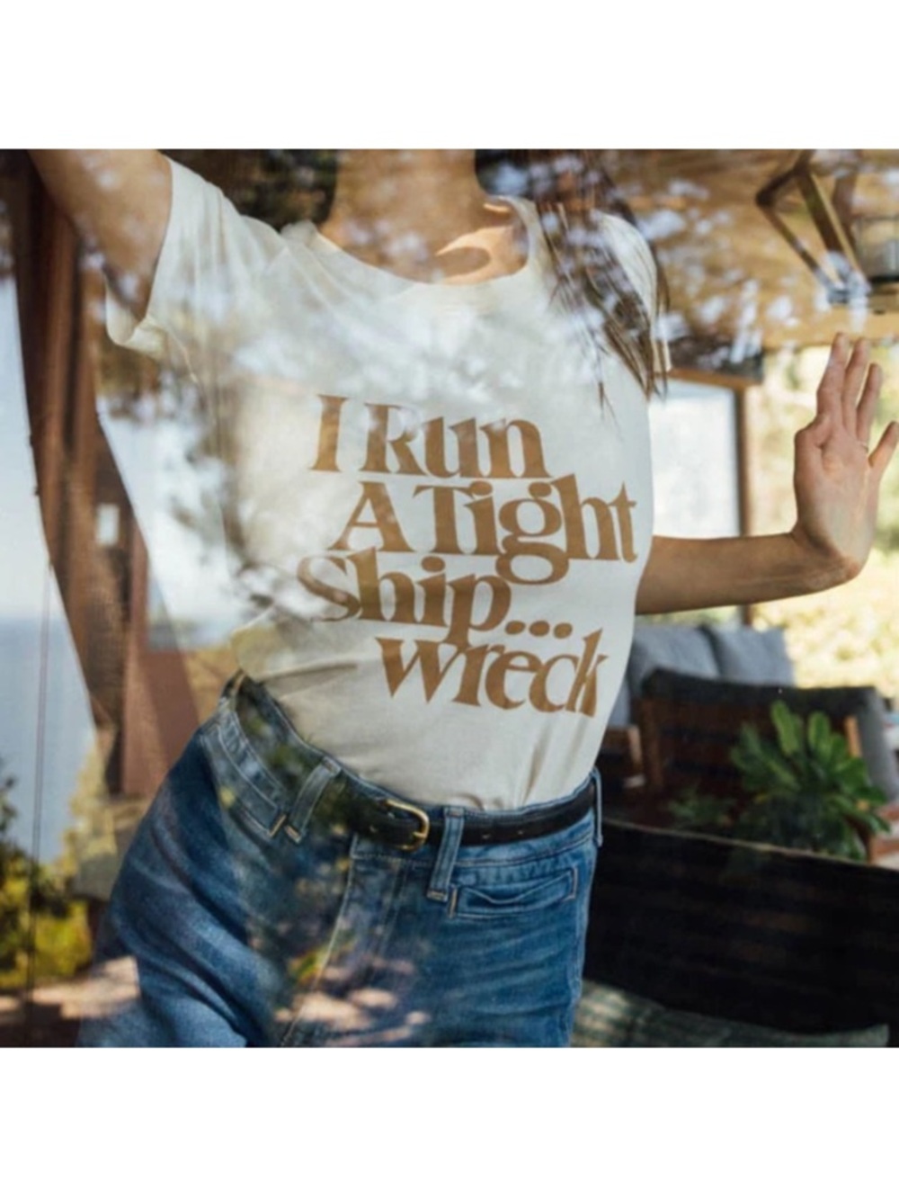 The Bee & The Fox S/S Graphic Tee — 'I Run A Tight Ship...Wreck' - Picture 2 of 2